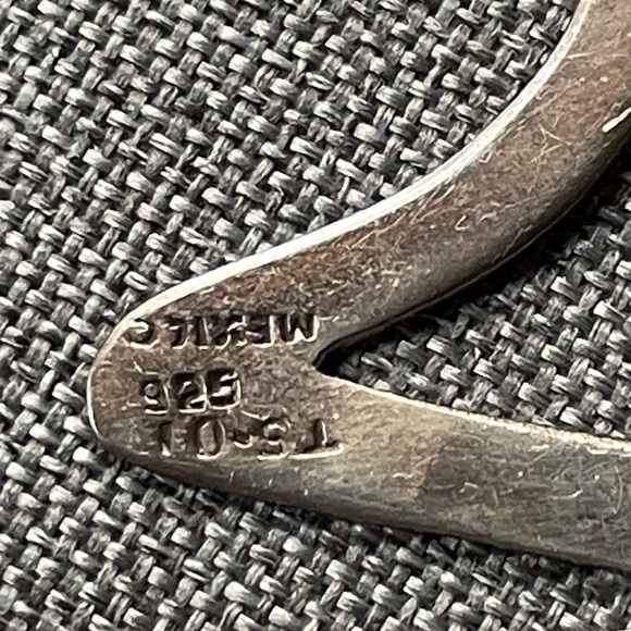 Vintage Sterling Silver 925 Zig Zag Modernist Taxco Mexo Pendant Pin Brooch - Picture 6 of 10